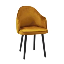 Sessio Bistrot Fauteuil confortable en tissu et pieds bois* Chaise De Salle à Manger|Chaise Salon