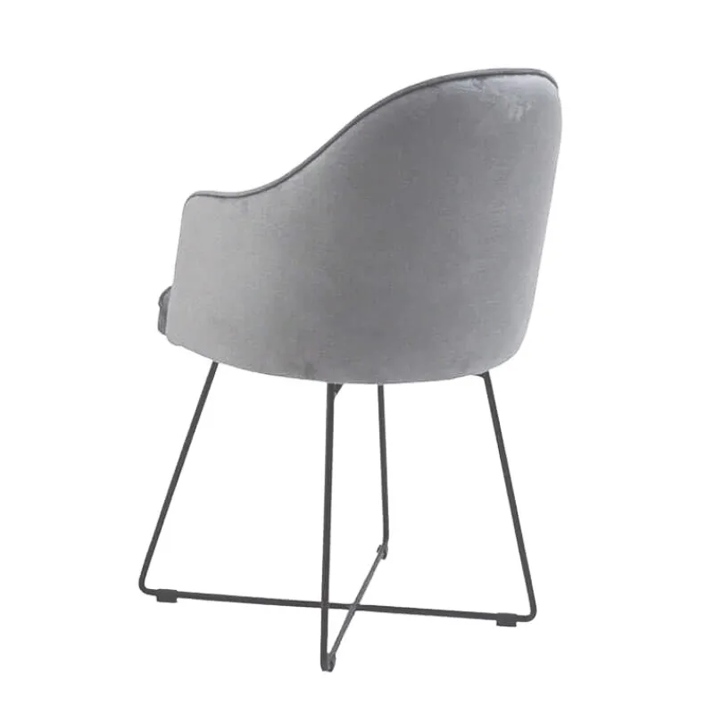 Sessio Bistrot Fauteuil design en tissu et pieds métal* Chaise De Salle à Manger|Chaise Salon