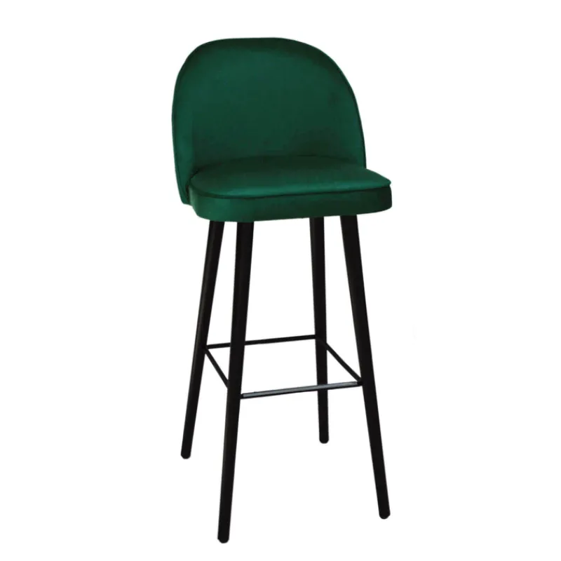 Sessio Bistrot Tabouret de bar en tissu avec pieds en bois* Tabouret De Bar (assise +/- 80 Cm)