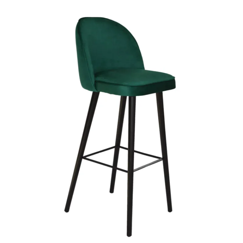 Sessio Bistrot Tabouret de bar en tissu avec pieds en bois* Tabouret De Bar (assise +/- 80 Cm)