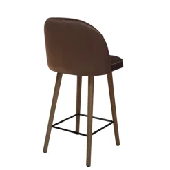 Sessio Bistrot Tabouret snack confortable en tissu avec pieds en bois* Tabouret Snack (assise +/- 65 Cm)|Tabouret De Bar (assise +/- 80 Cm)