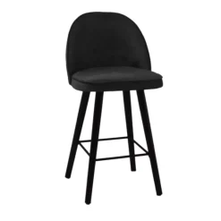 Sessio Bistrot Tabouret snack confortable en tissu avec pieds en bois* Tabouret Snack (assise +/- 65 Cm)|Tabouret De Bar (assise +/- 80 Cm)