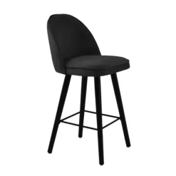 Sessio Bistrot Tabouret snack confortable en tissu avec pieds en bois* Tabouret Snack (assise +/- 65 Cm)|Tabouret De Bar (assise +/- 80 Cm)