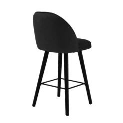 Sessio Bistrot Tabouret snack confortable en tissu avec pieds en bois* Tabouret Snack (assise +/- 65 Cm)|Tabouret De Bar (assise +/- 80 Cm)