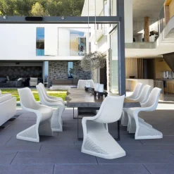Bloom Chaise de jardin design ajourée en polypropylène* Chaise De Jardin