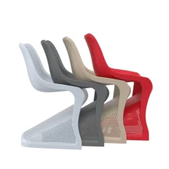 Bloom Chaise design ajourée en polypropylène* Chaise De Cuisine|Chaise De Salle à Manger
