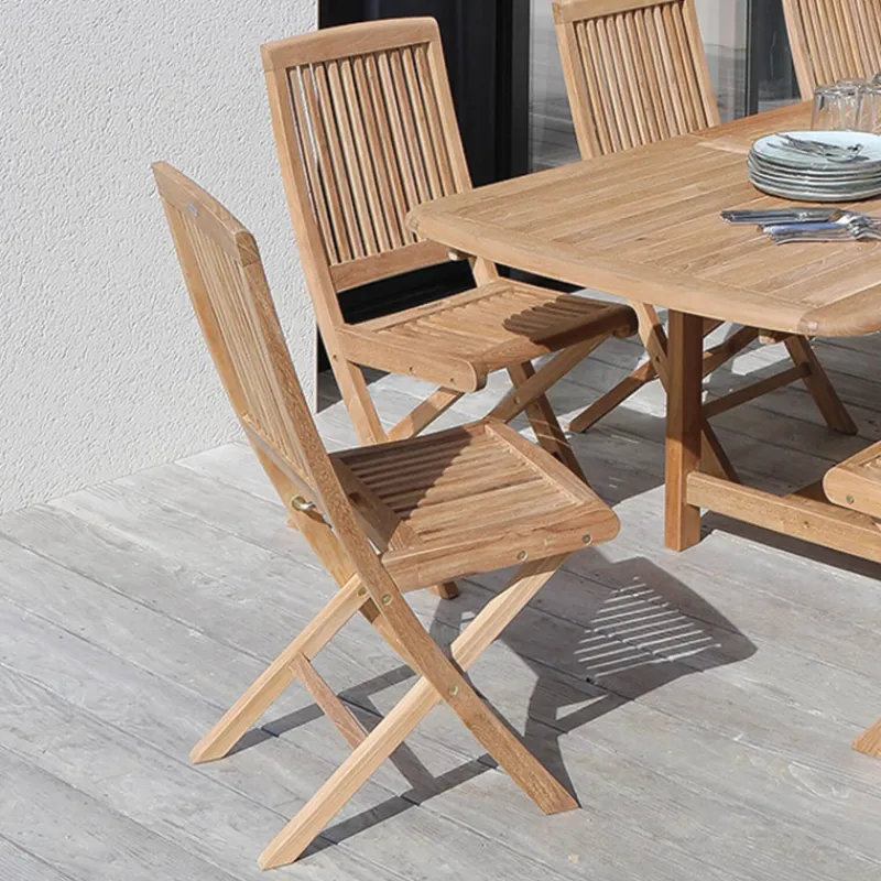 Medicis BodiniChaise de jardin pliante en teck massif* Chaise De Jardin