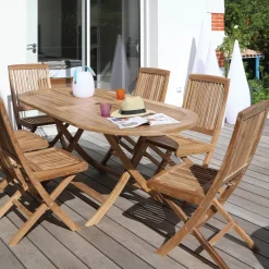Medicis BodiniChaise de jardin pliante en teck massif* Chaise De Jardin