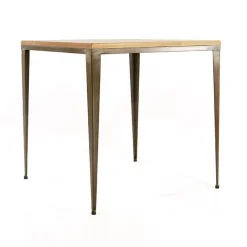 Jayso Bolonia AM412 Table industrielle carrée en métal et bois* Table De Cuisine