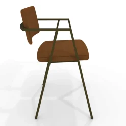 Perfecta Bormio Chaise design en simili avec accoudoirs et pieds en métal* Chaise De Cuisine|Chaise De Salle à Manger