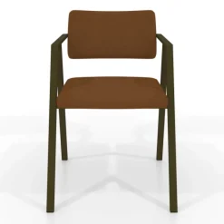 Perfecta Bormio Chaise design en simili avec accoudoirs et pieds en métal* Chaise De Cuisine|Chaise De Salle à Manger