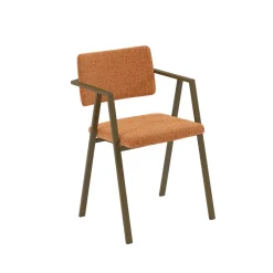 Perfecta Bormio Chaise design en tissu avec accoudoirs et pieds en métal* Chaise De Salle à Manger|Chaise Salon
