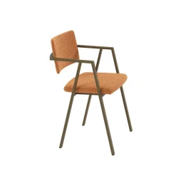 Perfecta Bormio Chaise design en tissu avec accoudoirs et pieds en métal* Chaise De Salle à Manger|Chaise Salon