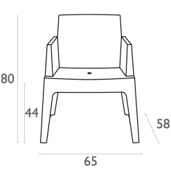 Box Fauteuil de terrasse moderne en polypropylène* Chaise De Jardin|Fauteuil De Jardin
