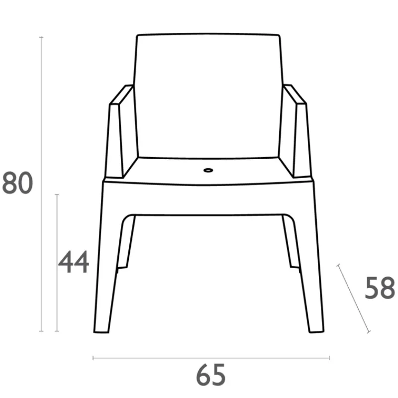 Box Fauteuil de terrasse moderne en polypropylène* Chaise De Jardin|Fauteuil De Jardin