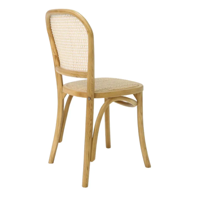 BrasserieChaise bistrot en bois et cannage* Chaise De Cuisine|Chaise De Salle à Manger