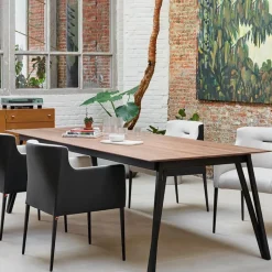 Mobitec Brest ® Table en bois massif avec pieds en métal forme épingle* Table De Salle à Manger