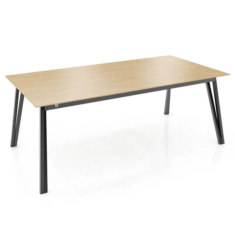 Mobitec Brest ® Table en bois massif avec pieds en métal forme épingle* Table De Salle à Manger