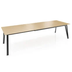 Mobitec Brest ® Table en bois massif extensible avec pieds en métal forme épingle* Table De Salle à Manger