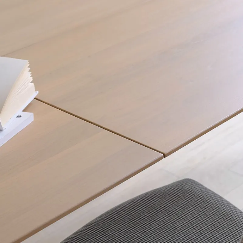 Mobitec Brest ® Table en bois massif extensible avec pieds en métal forme épingle* Table De Salle à Manger