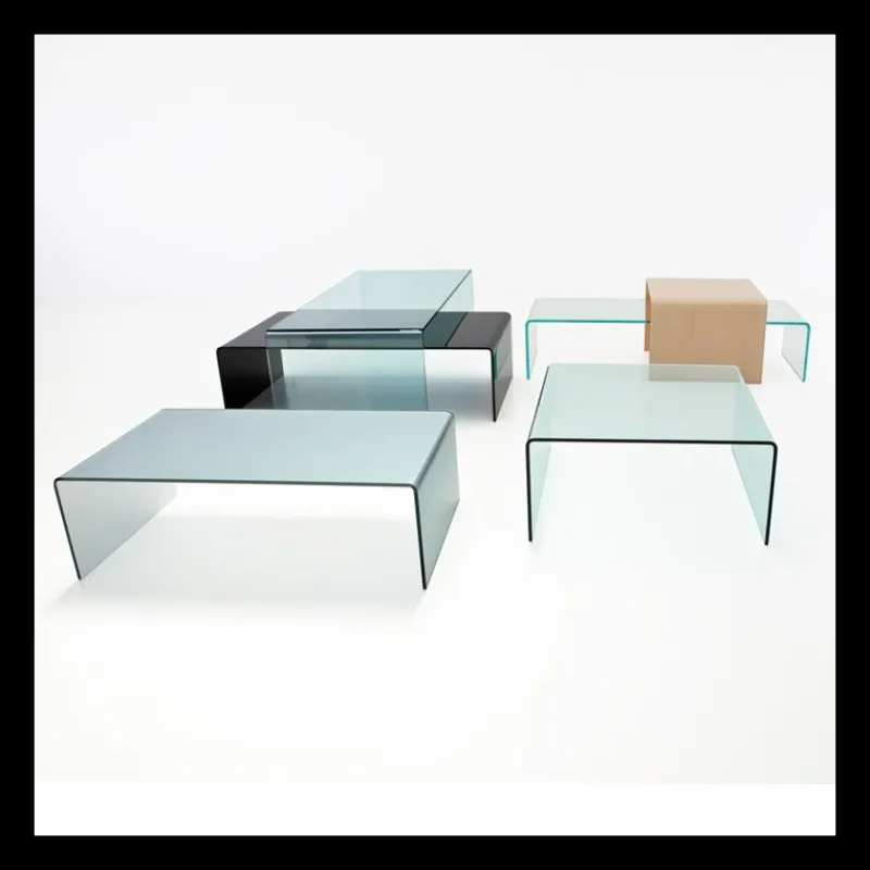 Sovet Italia Bridge Sovet® Table basse moderne carrée en verre* Table De Salon