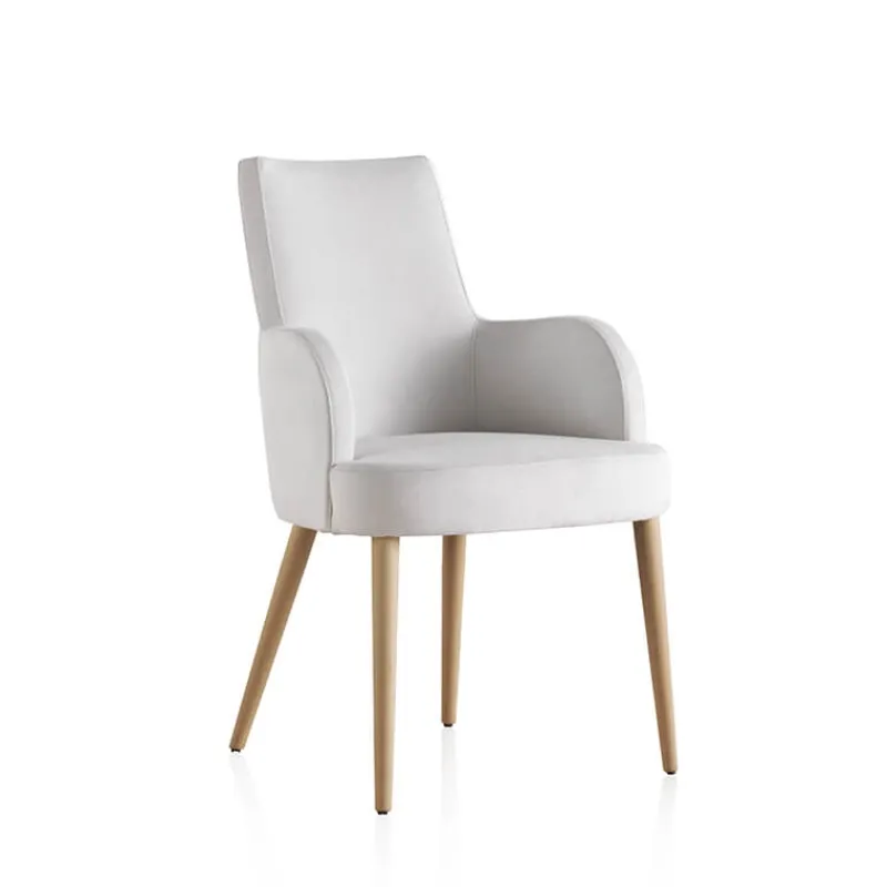 Lujosa Brisa Bridge Fauteuil confortable en tissu et pieds bois* Chaise De Salle à Manger|Chaise Salon