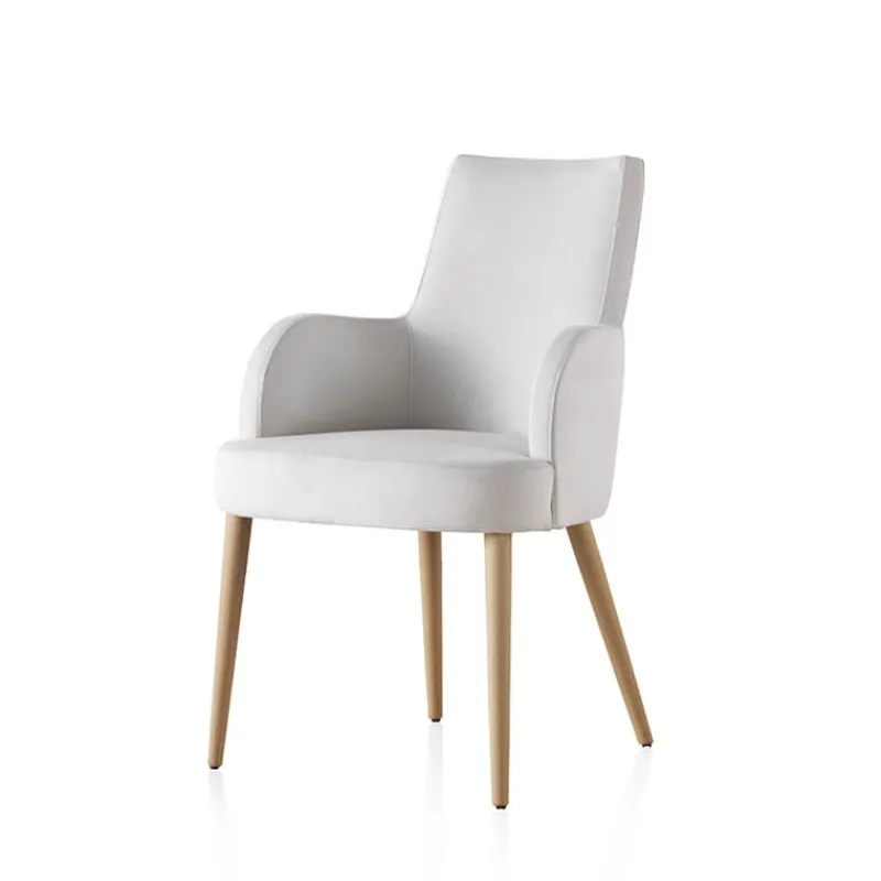 Lujosa Brisa Bridge Fauteuil confortable en tissu et pieds bois* Chaise De Salle à Manger|Chaise Salon