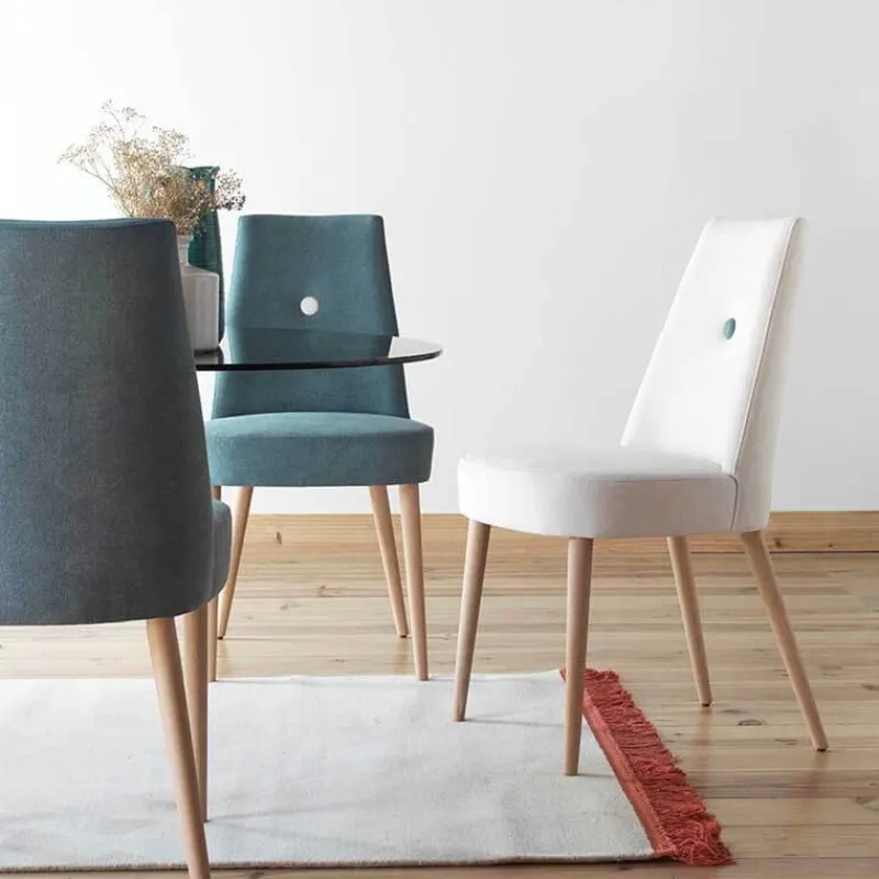 Lujosa Brisa Chaise confortable en tissu pieds bois* Chaise De Salle à Manger|Chaise Salon