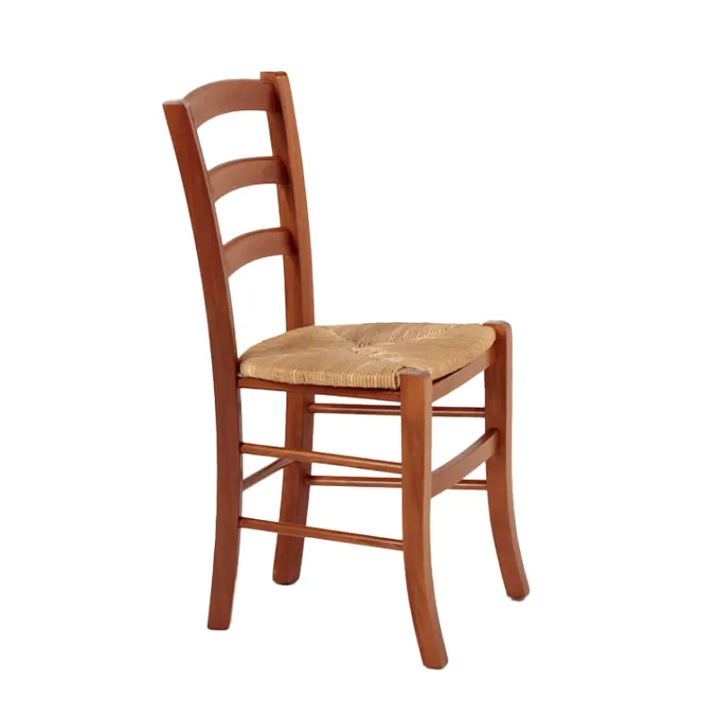 Brocéliande Chaise de cuisine rustique en bois massif et paille* Chaise De Cuisine
