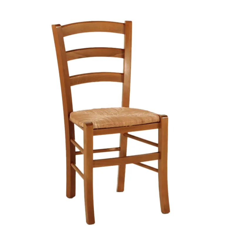 Brocéliande Chaise de cuisine rustique en bois massif et paille* Chaise De Cuisine
