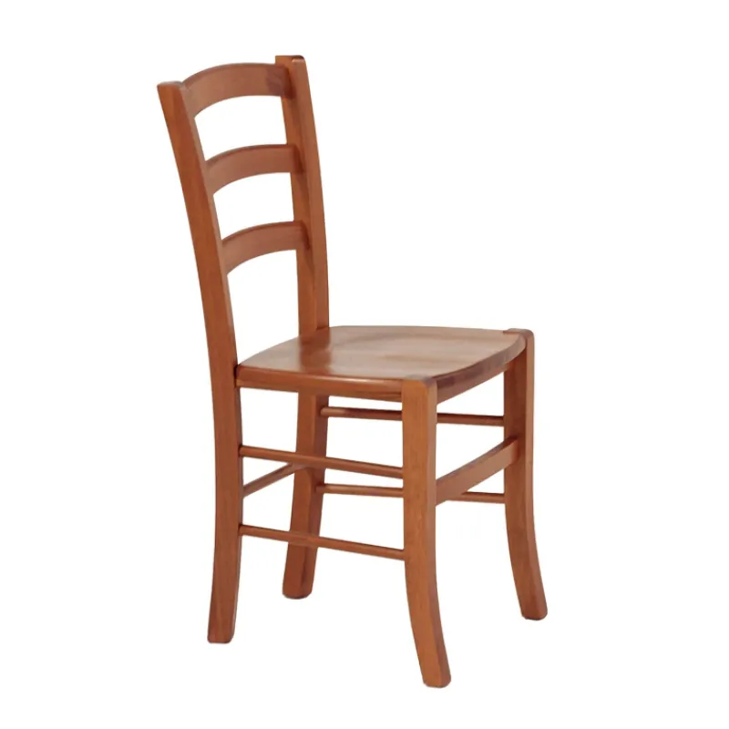 Brocéliande Chaise de cuisine rustique en bois massif avec assise bois* Chaise De Cuisine