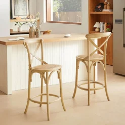 CabaretTabouret snack style bistrot en bois* Tabouret Snack (assise +/- 65 Cm)|Tabouret De Bar (assise +/- 80 Cm)
