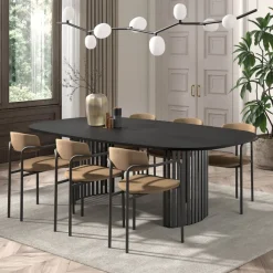 Perfecta Canvas Grande table design rectangulaire aux bords arrondis avec pieds ajourés* Table De Salle à Manger