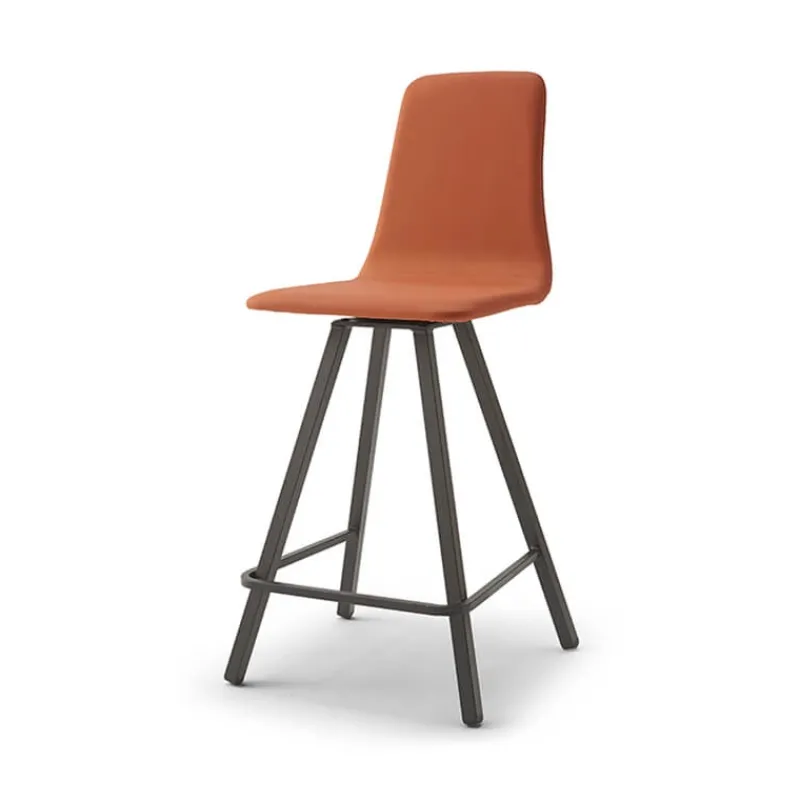 Europea Carlos Tabouret snack pivotant rembourré avec pieds en métal* Tabouret Snack (assise +/- 65 Cm)|Tabouret De Bar (assise +/- 80 Cm)