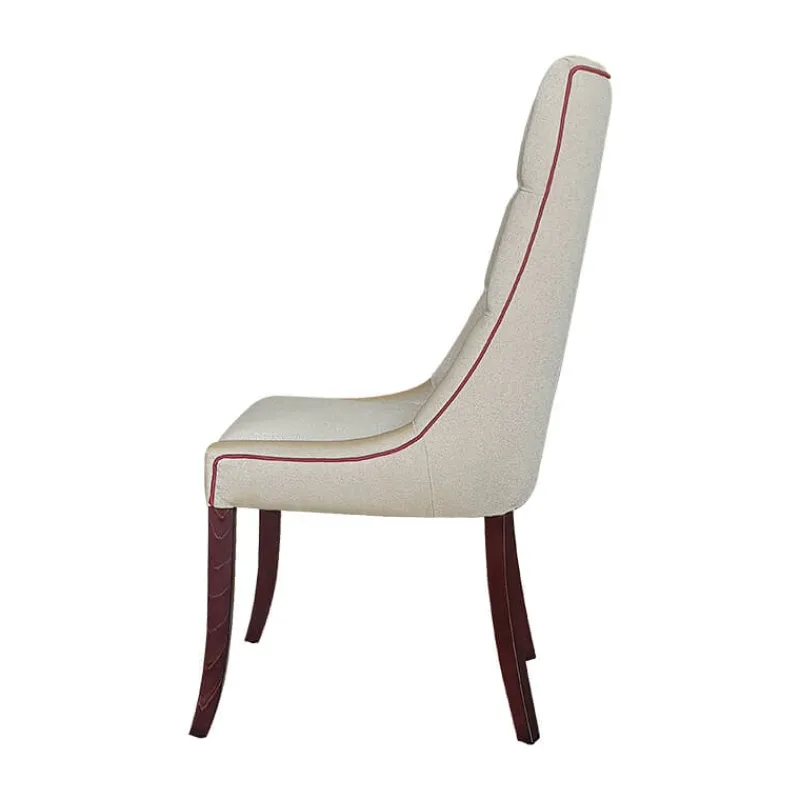 Lujosa Carol Chaise matelassée en tissu pieds bois* Chaise De Salle à Manger|Chaise Salon