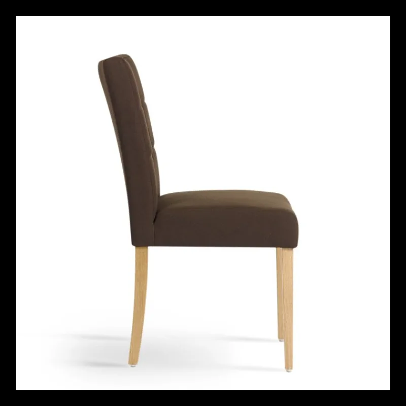 Mobitec Carré Chaise ® en tissu et pieds en bois dossier piqué* Chaise De Salle à Manger|Chaise Salon