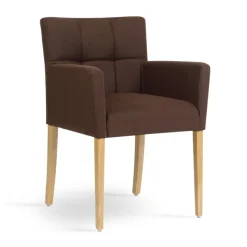 Mobitec Carré ® Fauteuil de séjour en bois et tissu* Chaise De Salle à Manger|Chaise Salon