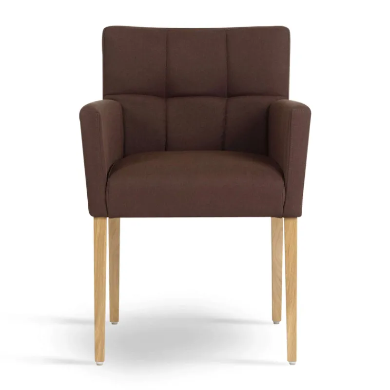 Mobitec Carré ® Fauteuil de séjour en bois et tissu* Chaise De Salle à Manger|Chaise Salon