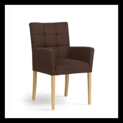Mobitec Carré ® Fauteuil de salon contemporain en bois et tissu* Chaise De Salle à Manger|Chaise Salon