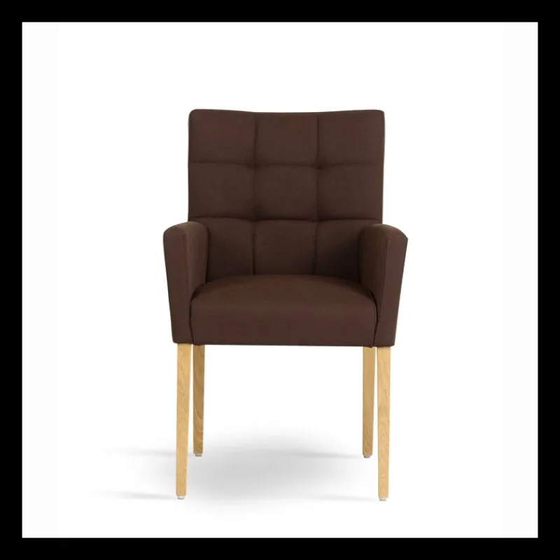 Mobitec Carré ® Fauteuil de salon contemporain en bois et tissu* Chaise De Salle à Manger|Chaise Salon