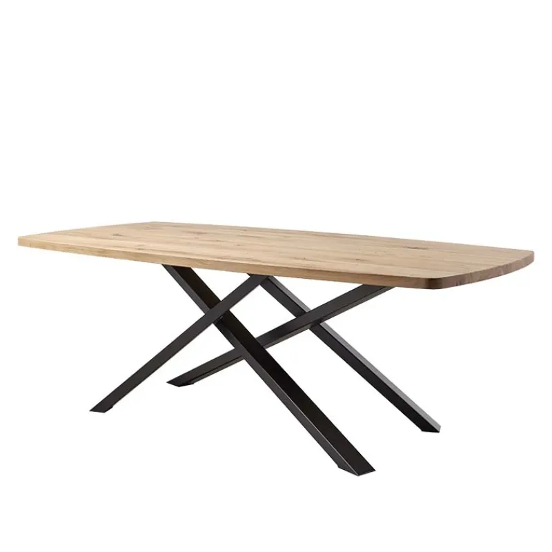 Corom export Carte Table design en bois massif plateau tonneau et pied mikado* Table De Salle à Manger