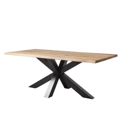 Corom export Carte Table rectangulaire industrielle en bois massif et pieds mikado* Table De Salle à Manger