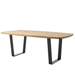 Corom export Carte Table tonneau industrielle avec pieds traîneau* Table De Salle à Manger