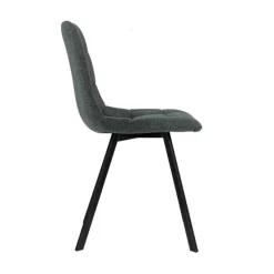 CarviChaise moderne matelassée en tissu avec pied en métal* Chaise Salon|Chaise Pour Chambre