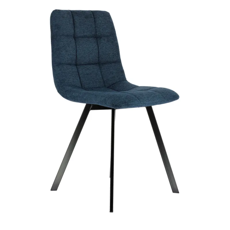 CarviChaise moderne matelassée en tissu avec pied en métal* Chaise Salon|Chaise Pour Chambre