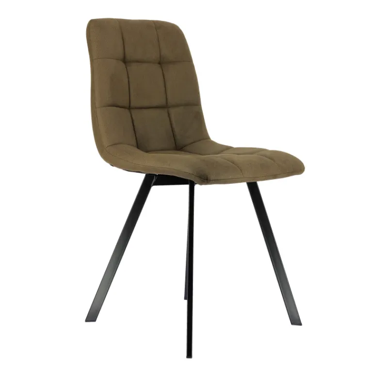 CarviChaise moderne matelassée en tissu avec pied en métal* Chaise Salon|Chaise Pour Chambre