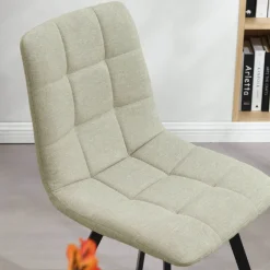 CarviChaise moderne matelassée en tissu avec pied en métal* Chaise Salon|Chaise Pour Chambre