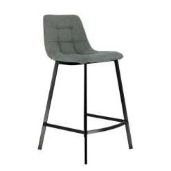 CarviTabouret matelassé hauteur snack en tissu* Tabouret Snack (assise +/- 65 Cm)|Tabouret De Bar (assise +/- 80 Cm)