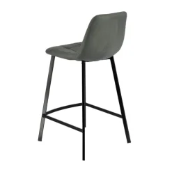 CarviTabouret matelassé hauteur snack en tissu* Tabouret Snack (assise +/- 65 Cm)|Tabouret De Bar (assise +/- 80 Cm)