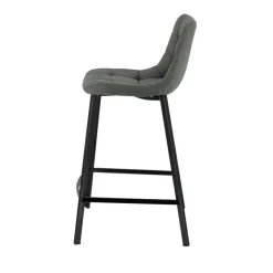 CarviTabouret matelassé hauteur snack en tissu* Tabouret Snack (assise +/- 65 Cm)|Tabouret De Bar (assise +/- 80 Cm)